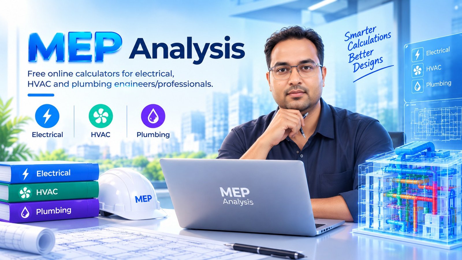 MEP Analysis: free online calculators for electrical, HVAC and plumbing engineers